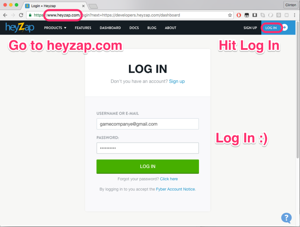 log_in_to_heyzap